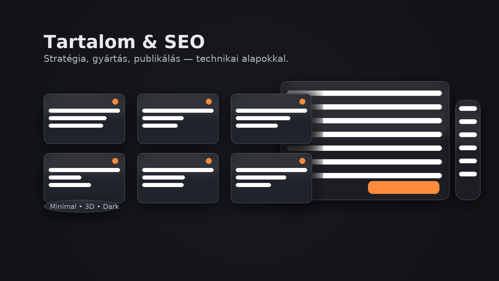 Tartalom és SEO illusztráció